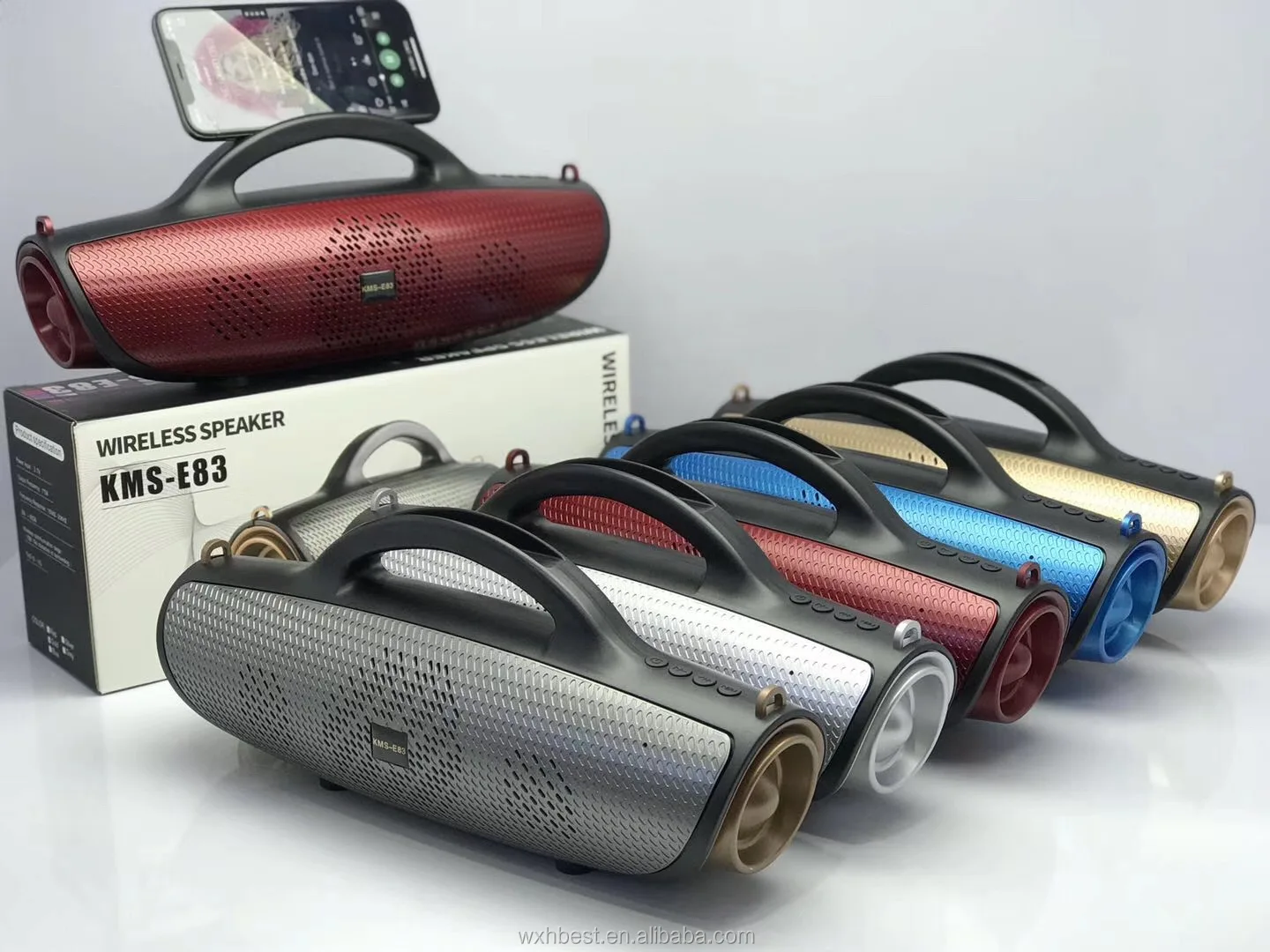 New arrival KMS-E83 wireless speaker 5W loud Portable speaker with Mobile phone holder sound box USB TF bass KMSE83 speaker - ANKUX.COM