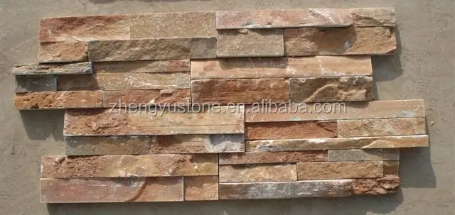 Exterior decorative wall stone rusty slate