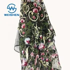 Dress Flower Lace Embroidery Mesh Organza Net Tulle Embroidered Fabric
