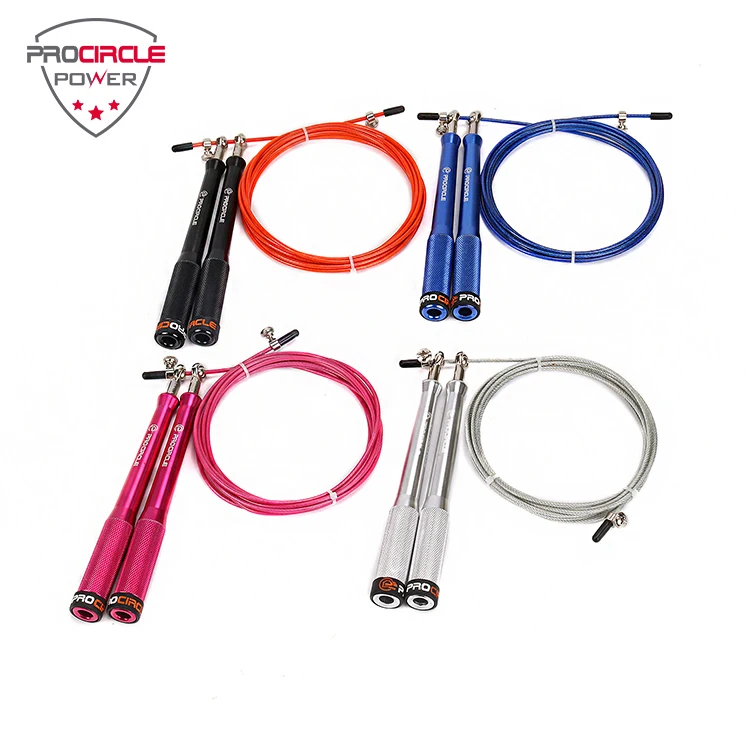 High Quality Ball Bearing Aluminum Handles Adjustable Fitness Jump rope, Red;blue;black;pink;silver;yellow ect
High Quality Ball Bearing Aluminum Handles Adjustable Fitness Jump rope, Red;blue;black;pink;silver;yellow ect