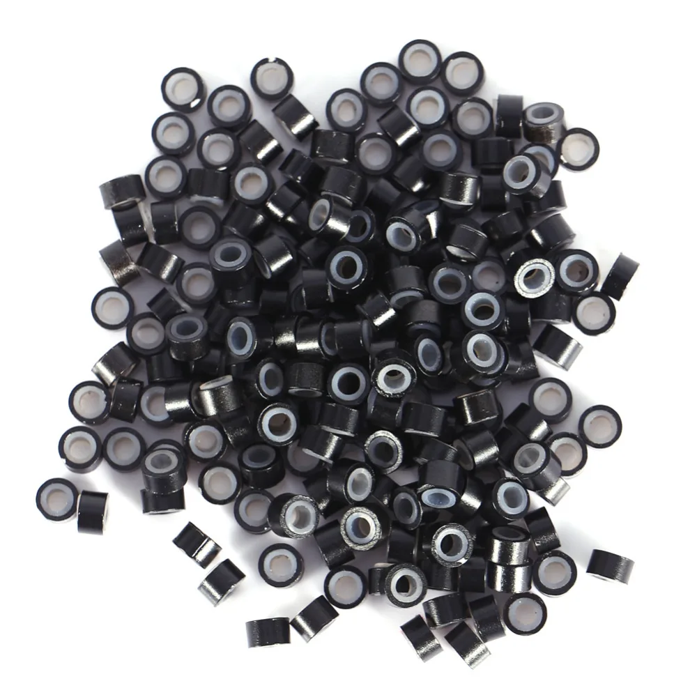 1000PCS hair beads Silicone Micro Link Rings Black Lined Hair Beads for Hair Extensions Tool, 6 colors
1000PCS hair beads Silicone Micro Link Rings Black Lined Hair Beads for Hair Extensions Tool, 6 colors