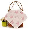China Supplier 100% Cotton Jacquard Gift in willow basket with handle Good Quality Children Gauze Hand Towel