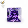 Best selling 2 carat violet square zirconia ring most rare gem diamond flash cubic zirconia