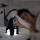 Pretty cute kids usb charging alarm clock smart music digital alarm clock with night lamps
