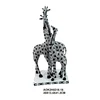 Lifelike Resin Miniature Twins Standing Animal Shape Resin Giraffe Statue