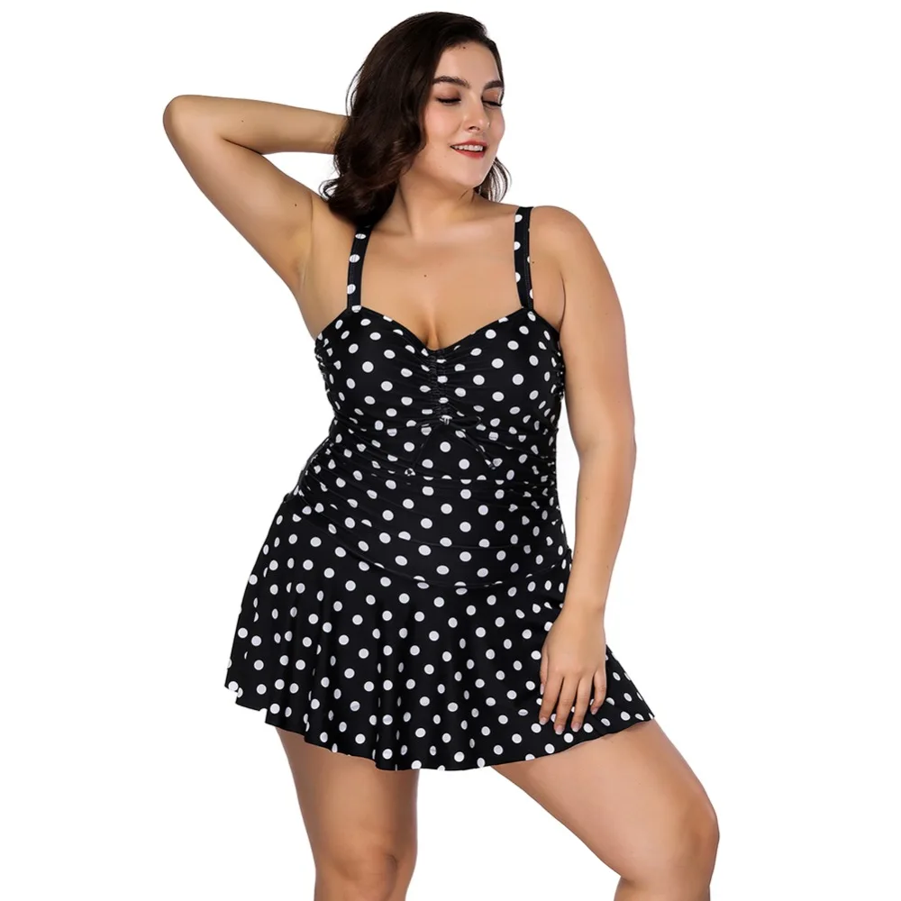 Custom Front Dot Tummy Control Plus Size One Piece Swimsuit Fashion Ladies' Swim Dress
Custom Front Dot Tummy Control Plus Size One Piece Swimsuit Fashion Ladies' Swim Dress