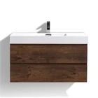 Modern Luxury 36 Inch Elegant Melamine Hotel Wash Basin Bathroom Furniture Set Vanity