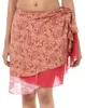 India Vintage Silk Sari Beach Wear Wrap Skirt
