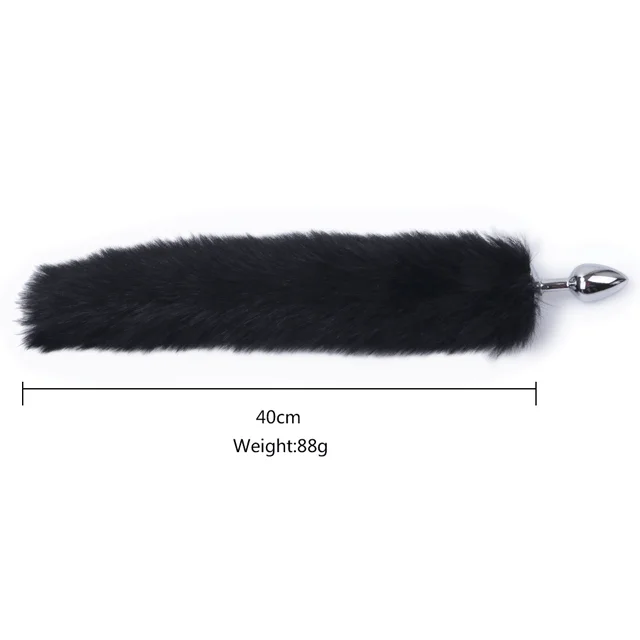 Fake Fur Fox Tail Anal Plug Metal Butt Plug Fun Sex Games and Toys for Women Juguetes Sexuales