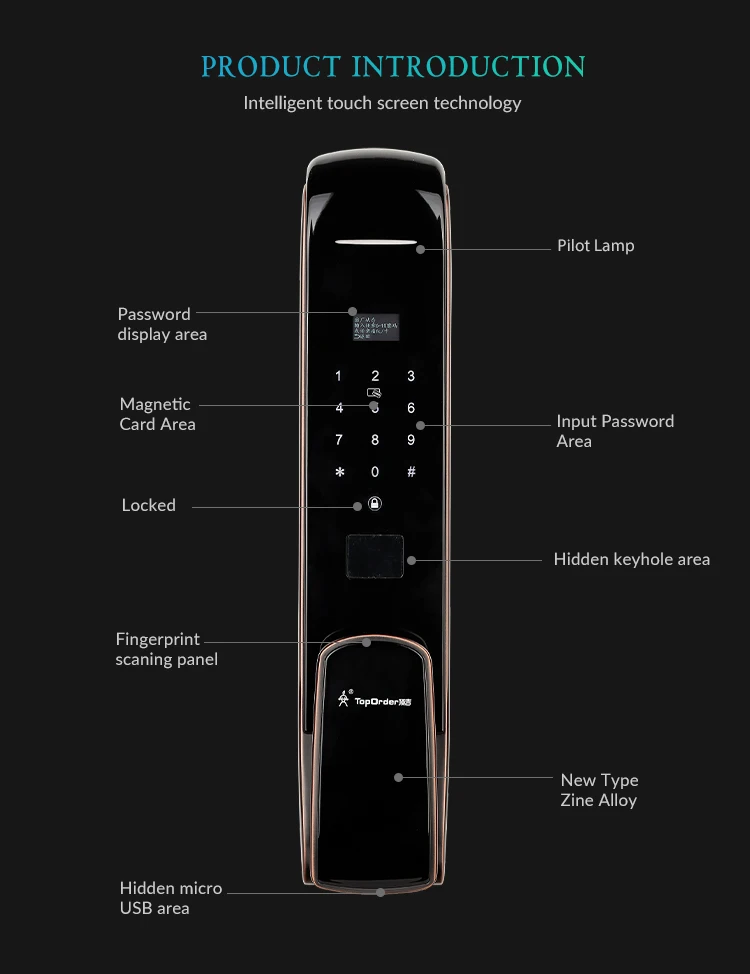 Zigbee fingerprint mortise door lock with phone - ANKUX.COM