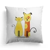 Multi usage seat backrest cushion girl printed cat 18x18 throw pillow case cover