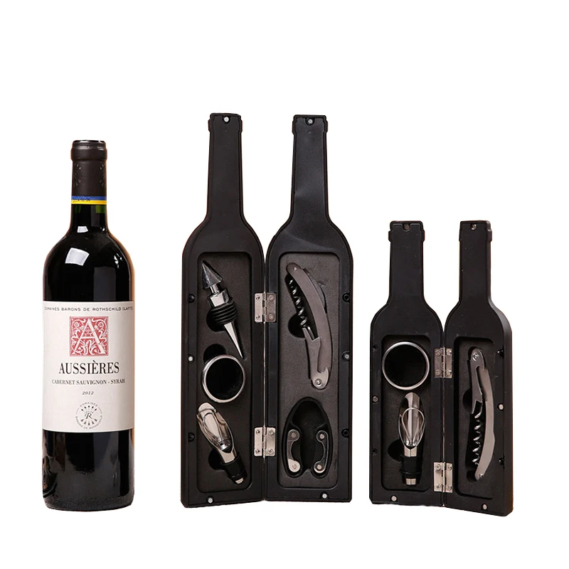 Free sample bar accessories 5 Pieces metal wine bottle opener set stainless steel bottle shape wine corkscrew gift set
Free sample bar accessories 5 Pieces metal wine bottle opener set stainless steel bottle shape wine corkscrew gift set