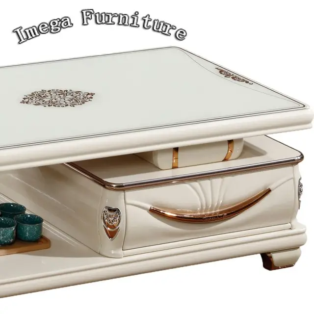 Promotional Tempered Glass Tea And Mdf Coffee Table