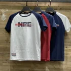Short Sleeve O-Neck Tee Men's Printing Men Two Tone Colour Block Custom T Shirt