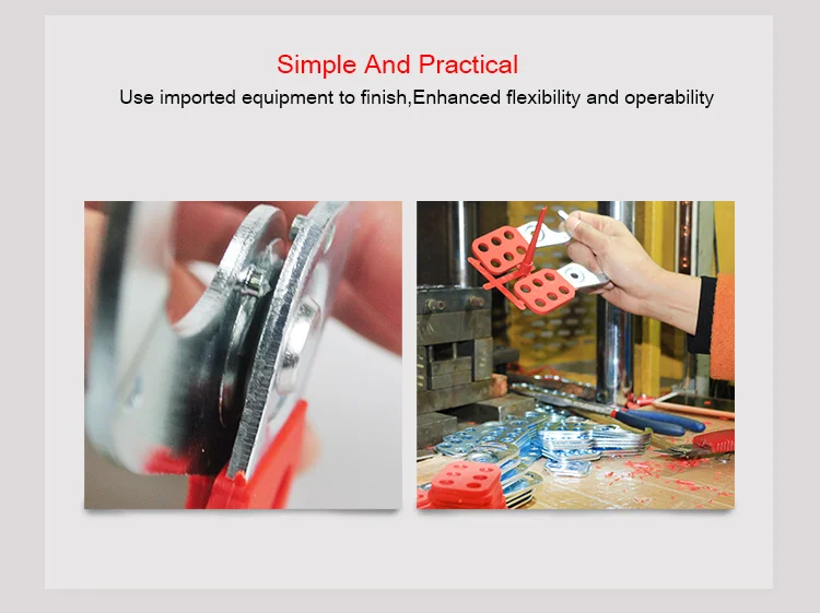 BOSHI China Supplier 6 Padlocks Steel Material Red Lockout Tagout Hasp