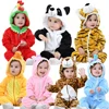 baby animal pajamas/winter fleece onesie for baby/cute baby romper