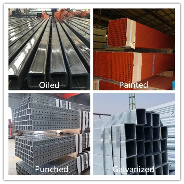 Square Carbon Hot Dipped Galvanized Square and Rectangular Hollow Section Steel Pipe and Tube