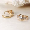 Fashion hd Jewelry new style new design round shaped gold earrings samples