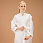 ladies night dress 65% cotton soft and comfortable white waffle kimono long elegant robes chenille bathrobes