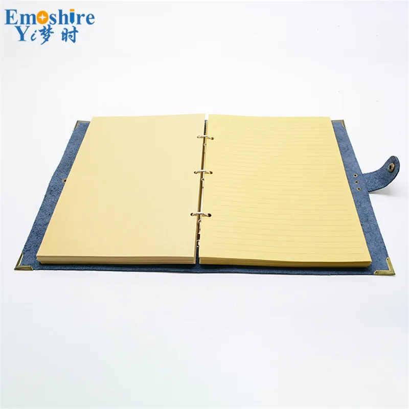 Emoshire Note stationery Notepad business loose b5 Creative stationery leather large button diary book custom (10)