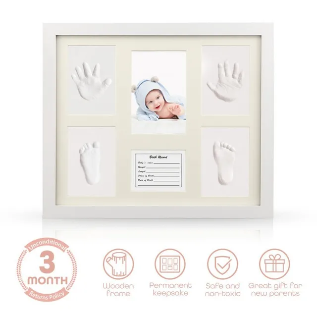 best baby gift baby handprint photo frame/wooden picture photo