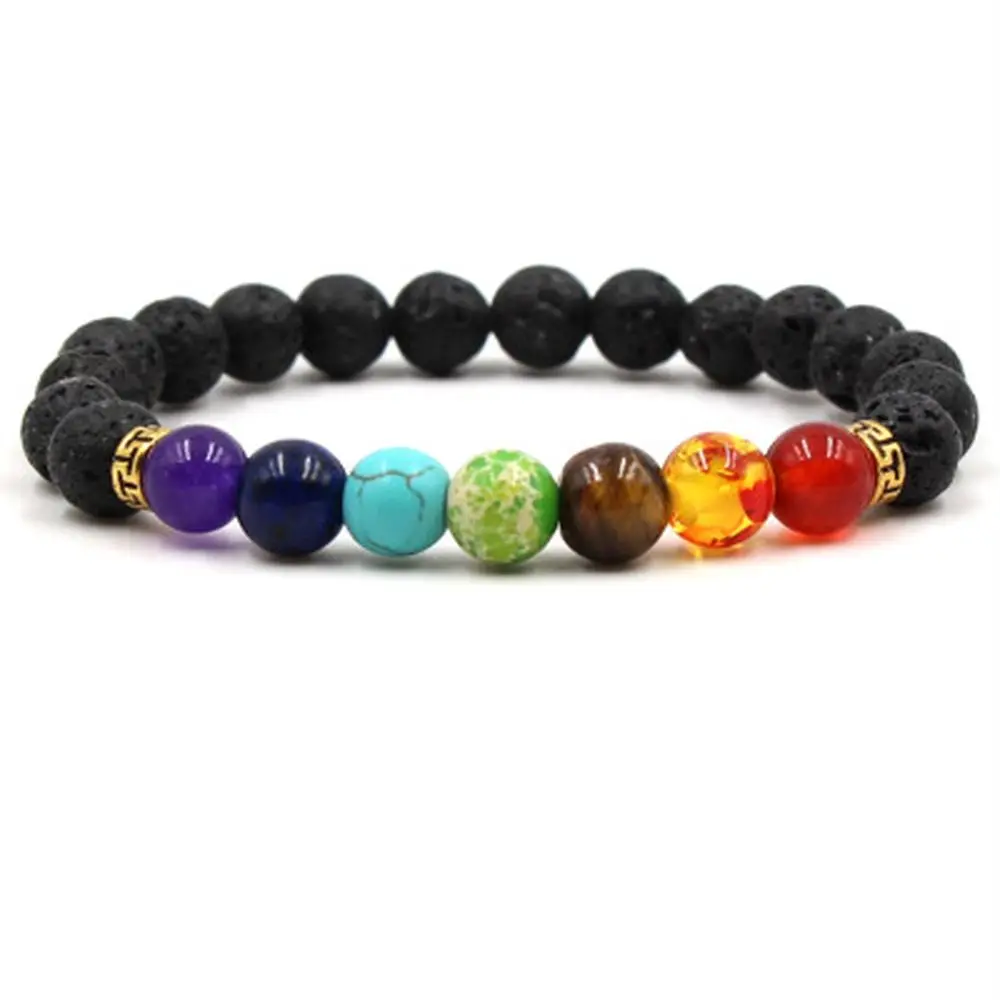 Cheap Price Elastic Natural Stone 8mm Size Lava Stone Beads Yoga 7 Chakra Energy Bracelets, Colorful
Cheap Price Elastic Natural Stone 8mm Size Lava Stone Beads Yoga 7 Chakra Energy Bracelets, Colorful