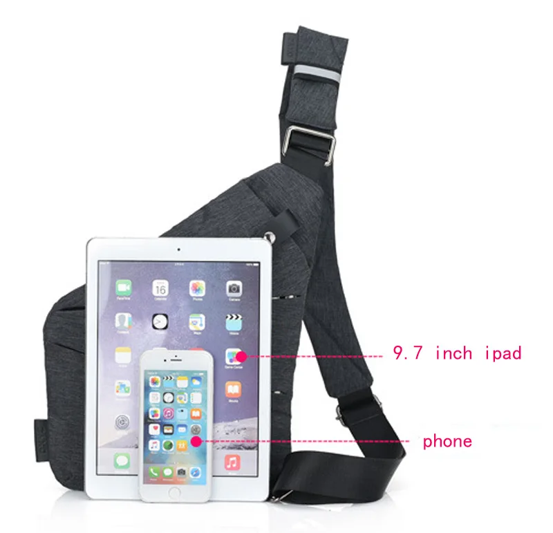 1PC Chest Bag Outdoor Sport Travel Shoulder Chest Sling Backpack Pouch For Phone
