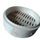 Chinese factory direct wooden handle mini dim sum bamboo steamer for kitchen