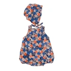 H3309/Hot sale high quality boutique cute baby jumpsuit printed pattern baby elastic band romper