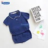 China factory children collar t shirt kids polo shirt wear manufactures summer latest design baby clothing set cheap
