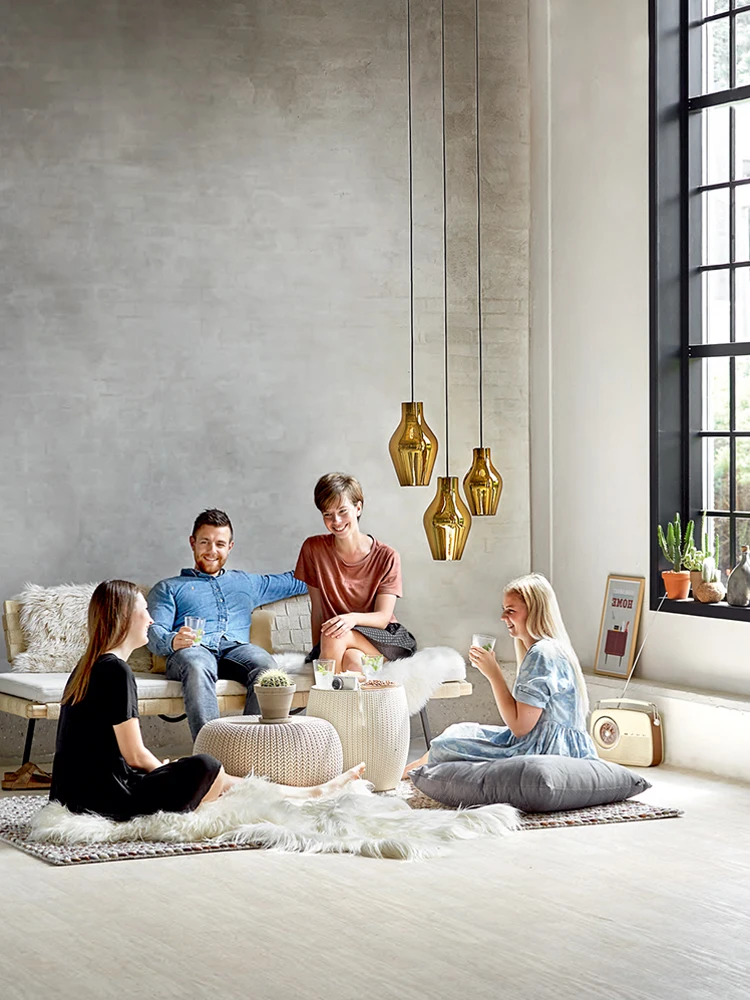 Nordic bar postmodern creative personality dining room bedroom bedside simple LED glass chandelier lights