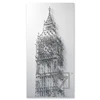 3D Creative Modern London Big Ben Pin Art Painting for Wall Decor