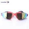 High quality custom colorful silicone swimming goggles for kids