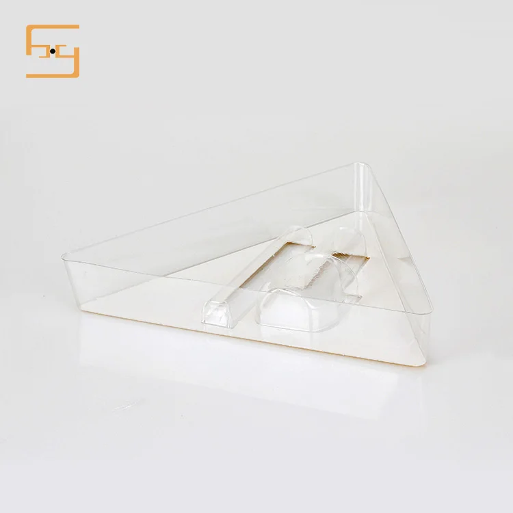 custom trigngle cosmetic sparkling plastic tray insert