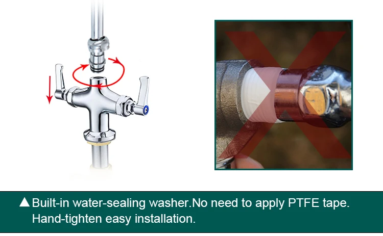 Wholesale Faucet Cheap Tapware Dual Handles Stainless Kitchen Sink Faucet Water Tap