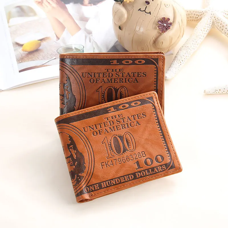 New pu leather men's short wallet Hot-selling 100 dollar pattern men's coin purse, Colors
New pu leather men's short wallet Hot-selling 100 dollar pattern men's coin purse, Colors