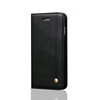 Genuine PU Mobile Flip Wallet Pouch For iPhone 8 Plus Leather Phone Case