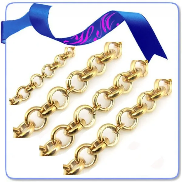 2017 New gold neck chain designs for men rolo chain