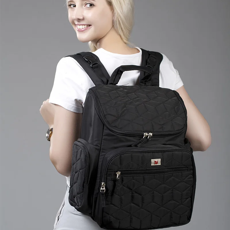 Baby Diaper Bags Anti Theft Multifunction Nappy Pad Mummy Travel Baby Care Milk Bottle Insulation Bag Portable Backpack BB6013 (9)