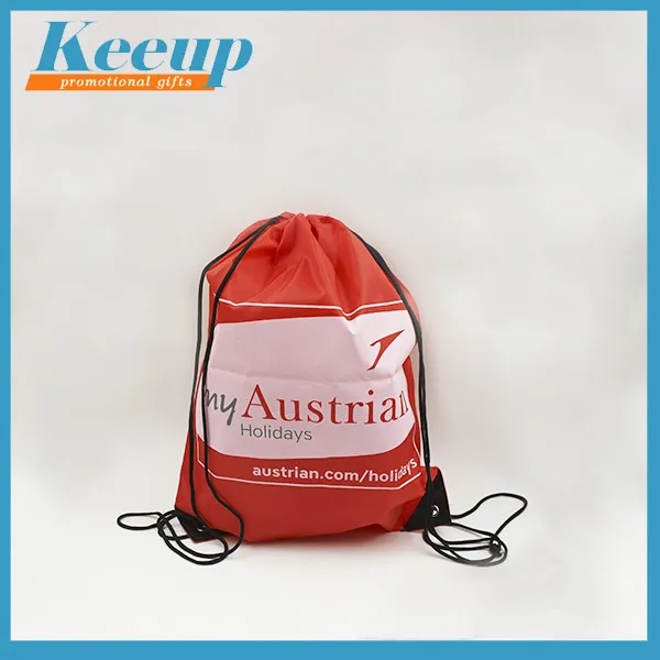 custom recyclable polyester wholesale bulk drawstring backpack