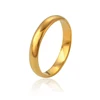 11216 latest 24k gold rings without stones for women men wedding bands