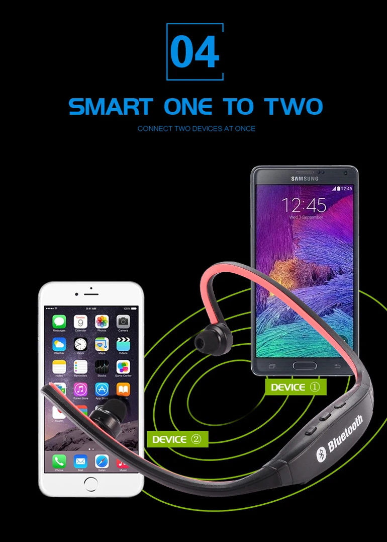 Good Quality Neckband Sport Wireless Blue tooth Earphone - ANKUX.COM