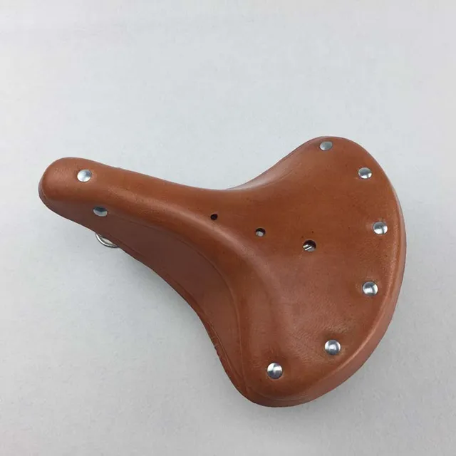 High Quality Real Cow Leather Bicycle Saddle Seat Vintage traditonal bicycle seat