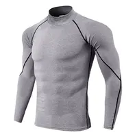Men Athletic Long Sleeves Shirts High Collar Base layer Shirt Compression Tights Fitness
Men Athletic Long Sleeves Shirts High Collar Base layer Shirt Compression Tights Fitness
