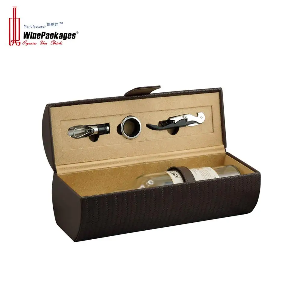 incomplete round belt buckle wine gift box with wine set