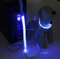 

USB Rechargeable LED Light Up Dog Leash, Glow Puppy Dog Rope Pet Night Safety Bright Flashing Walking Leash Glow & Flash Nylon 3