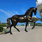 Fast delivery life size fiberglass life size animal large garden horse statues