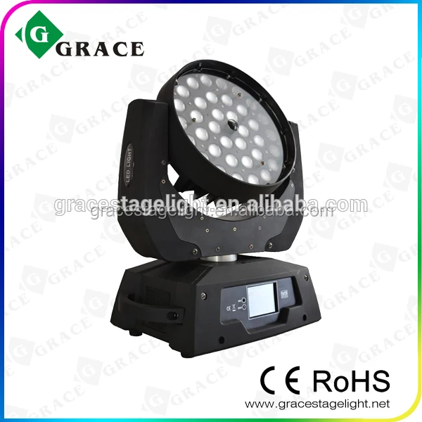 New Hot Cheap Moving Head 36pcs 18W RGBWA+UV 6in1 LED Wash Zoom Light Stage Lights