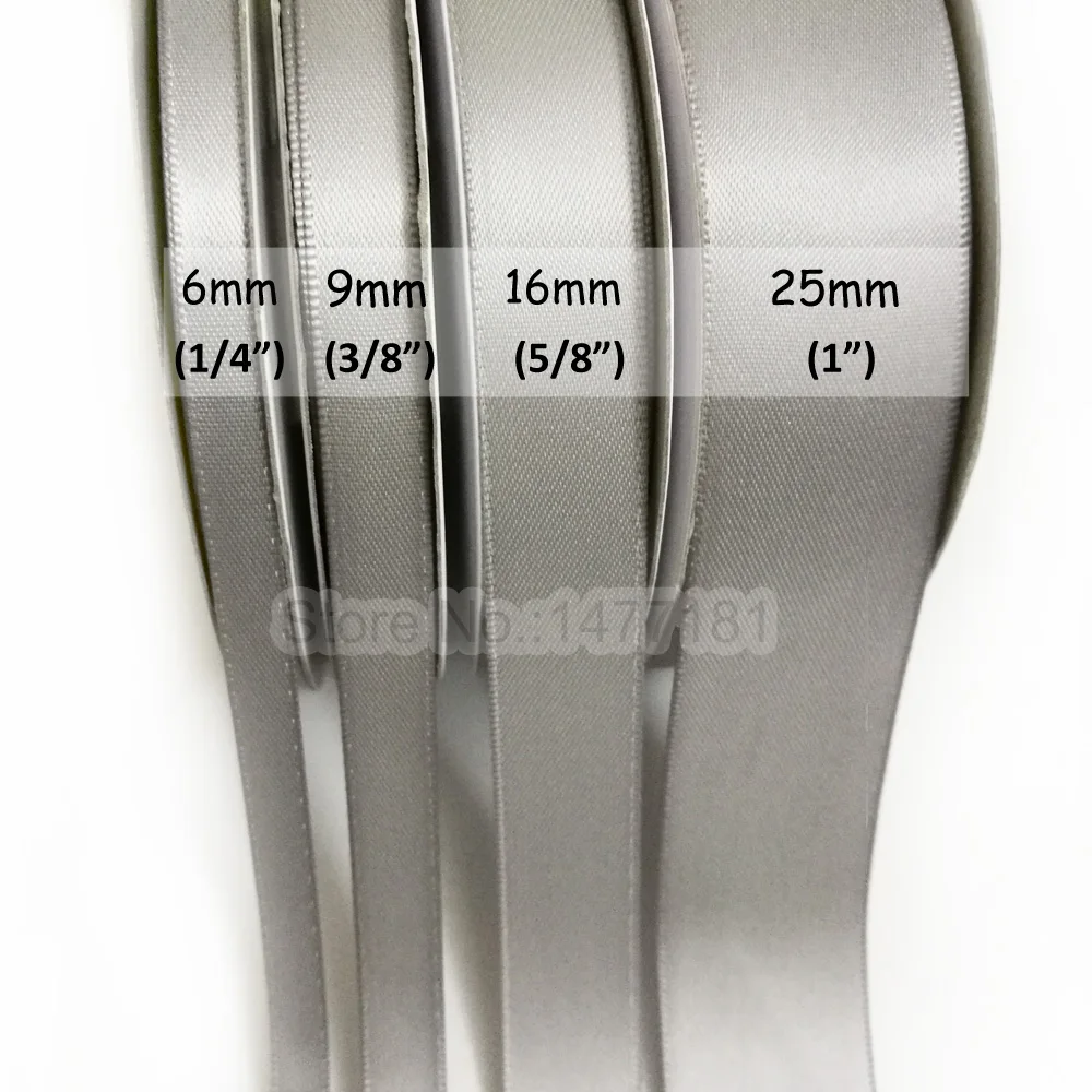Double Face Satin Ribbon #012 Silver Grey 2