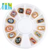 Hot Retro Style Metal Glass Paper 3D Nail Art Decoration For Nail Art Design